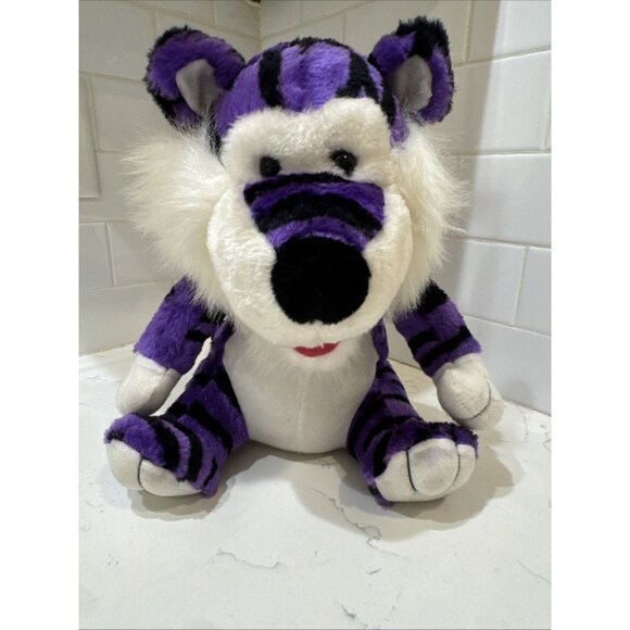 Vintage Purple & Black Tiger Plushland Toy Company 1999 plush - Picture 8 of 8